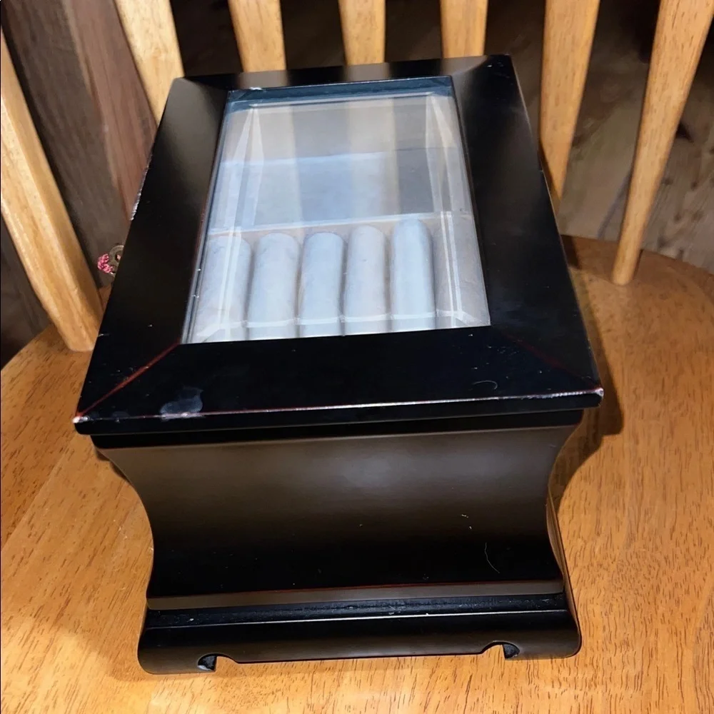 Bombay Jewelry Box 2005 solid dark wood 10